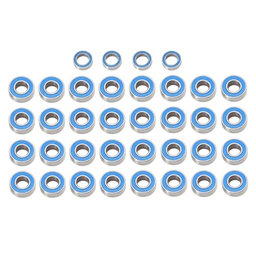 RC Ersatzteile Für Tamiya Für GF-02 Für GF02 36 Stücke Versiegelt Stahl Lager Kit RC Auto Upgrade Teile Modifizierte Zubehör Ersatz DIY Teile(Blue) von GTFRUQAS