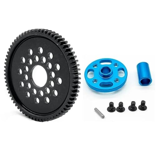 RC Ersatzteile Für Tamiya Für TT-02 Für TT02 1/10 Metall 63T 64T 66T 68T 71T 54500 RC Auto Spur Getriebe Und Getriebe Montieren High Speed ​​Gear Set Upgrade Teile(68T) von GTFRUQAS