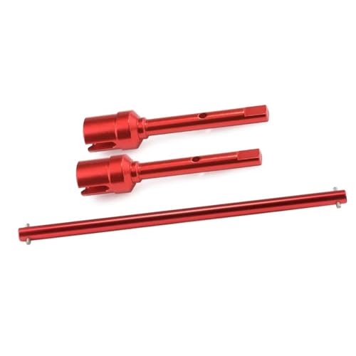 RC Ersatzteile Für Tamiya Für TT-02 TT02B 1/10 Ersatz Metall Upgrade Teile Zentrale Antriebswelle Und Propeller Joint Set RC Spielzeug Auto Zubehör(Red,Set) von GTFRUQAS