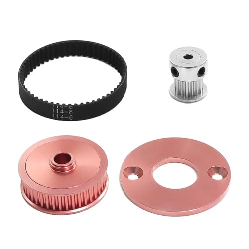 RC Ersatzteile Für Tamiya Für TT02 Für TT-02 1/10 Geräuscharm Gürtel Stick 16T 40T Übertragung Getriebe RC Auto DIY Ändern Upgrade Teile Zubehör(Pink) von GTFRUQAS