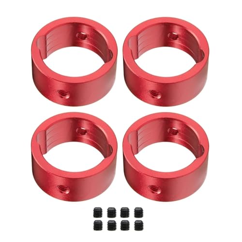 RC Ersatzteile Für Traxxas 1/5 Für X-Maxx 1/6 Für XRT 4 Stücke Metall Stick Tasse Verstärkung Differential Stick Tasse Hülse RC Auto Upgrade Teile(Red) von GTFRUQAS