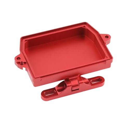 RC Ersatzteile Für Traxxas 1/5 Für X-Maxx 6S 8S 1/6 Für XRT 8S Metall Radio Gerät Empfänger Box Draht Abdeckung 7724 RC Auto Upgrade Teile Zubehör(Red) von GTFRUQAS