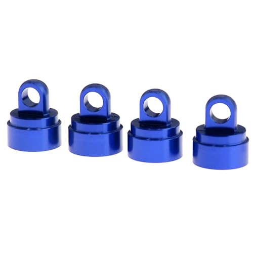 RC Ersatzteile Für Traxxas Für Slash 2WD 4X4 Für VXL Für Rustler Für Hoss Für Stampede 1/10 4 Stück RC-Car Big Bore Stoßdämpfer Stoßdämpferkappen 2667 Upgrade-Teile(Blue) von GTFRUQAS