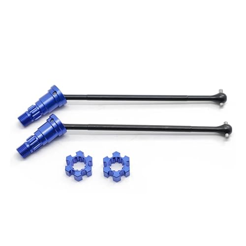 RC Ersatzteile Für Traxxas Für X-Maxx 6S 8S 1/5 Für Monster Truck 2/4 Stücke Metall Vordere Und Hintere Antriebswelle CVD RC Auto Upgrades Teile Zubehör(Blue,2pcs) von GTFRUQAS