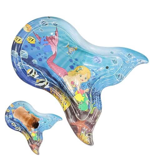 GTFYUDGH Aufblasbare Wasserspielmatte, Sensor Wasserspiel Mat - Sensorisches Spielzeug Tummy Matte Interaktive Wasserpolster | Activity Play Center Pad, frühe Entwicklung eingebauter Sensor für von GTFYUDGH