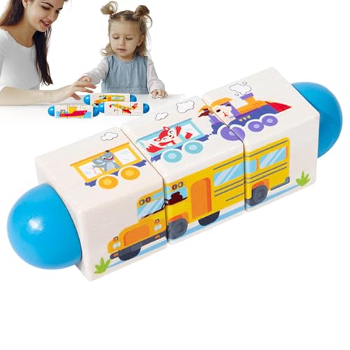 GTFYUDGH Bausteine ​​für, Bausteine ​​,Bildungsbau Block Rotierende Puzzle - Kreatives Vorschulklassenzimmer Bildungsspielzeug für Kindermädchen Kinder Kinder von GTFYUDGH