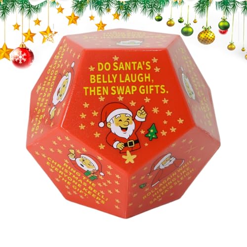 GTFYUDGH Christmas Exchange Würfelspiel | Lustiges Geschenke Tausch Partyspiel Würfel - Rollenspiel Santa Vergnüglich für Geburtstag Festtage Winter Familienabend Strumpf Füller von GTFYUDGH