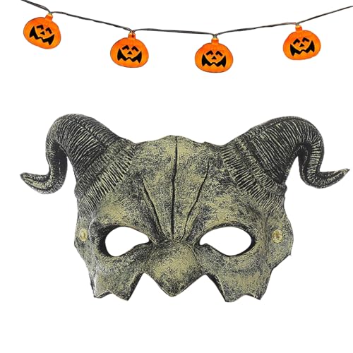 GTFYUDGH Gruselige Gesichtsbedeckung - Gruselige Cosplay Halbgesichtsmaske für Kostüm | Grusel Party Cosplay Kopfzier Für Festumzüge Partys Und Feste von GTFYUDGH