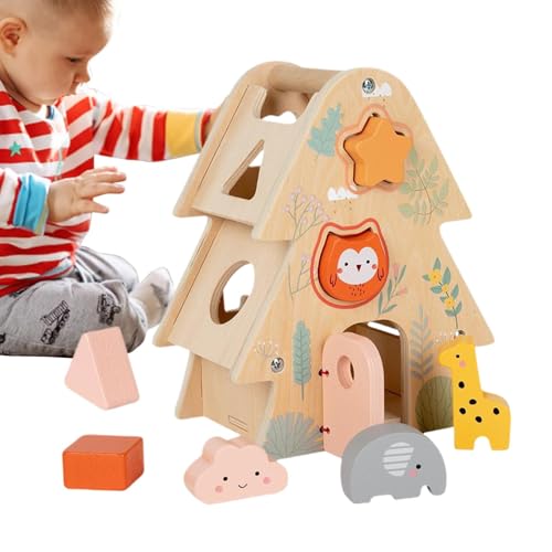 GTFYUDGH Holzform-passendes Spielzeug, Formsortierwürfel für Kinder,Formsortierwürfel aus -Tierblöcken | Entwickeln Sie Feinmotorik, Vorschulerziehung, Formsortierspielzeug für Arbeitszimmer und GTFYUDGH Holzform-passendes Spielzeug, Formsortierwürfel für Kinder,Formsortierwürfel aus -Tierblöcken | Entwickeln Sie Feinmotorik, Vorschulerziehung, Formsortierspielzeug für Arbeitszimmer und von GTFYUDGH