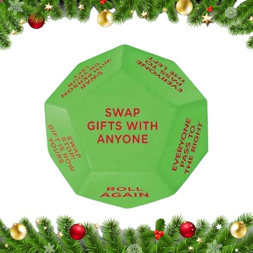 GTFYUDGH Witziger Geschenketausch Würfel | Weihnachtswichtel Geschenke Tauschwürfel - Spaß Aktivitäten für Familie Gruppen Jugendliche Kinder Liebhaber Treffen Freunde Kollegen Team Fest von GTFYUDGH