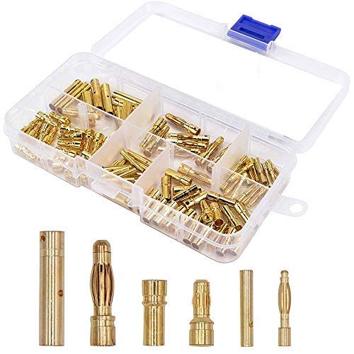 GTIWUNG 120 Stück 2mm 3,5mm 4mm Vergoldete Bananenstecker Motor Elektronische Weiblich Männlich Stecker, 60Paar RC Brushless Motor ESC vergoldete Bananenstecker Kugelstecker GTIWUNG 120 Stück 2mm 3,5mm 4mm Vergoldete Bananenstecker Motor Elektronische Weiblich Männlich Stecker, 60Paar RC Brushless Motor ESC vergoldete Bananenstecker Kugelstecker von GTIWUNG