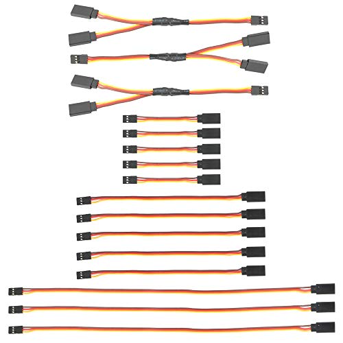 GTIWUNG 16PCS RC Servo Verlängerungskabel, 5X3 JR Servoverlängerung,5X6 Servokabel,3X12 Servo Extension Cable,3X6 Servo Y Kabel 1 auf 2 Y Kabel 3 Pin Kabel JR Stecker Verlängerung 22AWG 60 Kerne GTIWUNG 16PCS RC Servo Verlängerungskabel, 5X3 JR Servoverlängerung,5X6 Servokabel,3X12 Servo Extension Cable,3X6 Servo Y Kabel 1 auf 2 Y Kabel 3 Pin Kabel JR Stecker Verlängerung 22AWG 60 Kerne von GTIWUNG