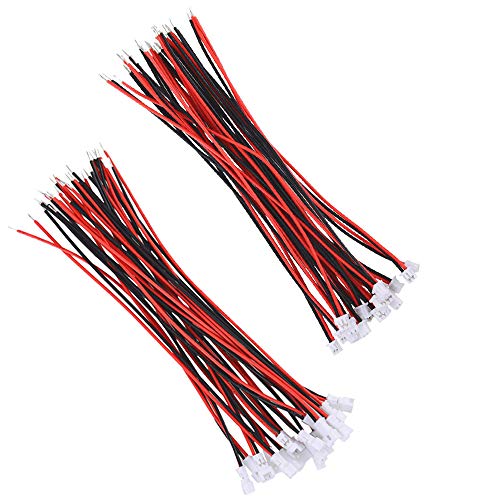 GTIWUNG 20 Paare JST Steckverbinder, JST 2.0 PH 2 Pin-Verbindungsstecker, 2-Pin Connector Plug Male & Female, JST 2.0 mm 2-poliger Stecker mit 80mm Kabeldraht GTIWUNG 20 Paare JST Steckverbinder, JST 2.0 PH 2 Pin-Verbindungsstecker, 2-Pin Connector Plug Male & Female, JST 2.0 mm 2-poliger Stecker mit 80mm Kabeldraht von GTIWUNG