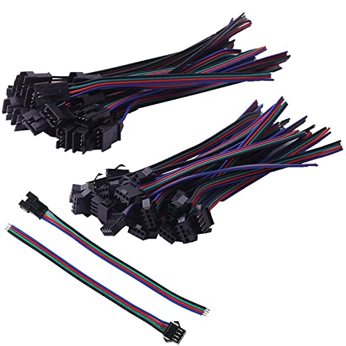 GTIWUNG 25 Paar JST SM 4Pin Steckverbinder, JST SM 4PIN Stecker Männlich zu Weiblich EL Draht Kabel Stecker Adapter, 4 Pin Steckverbinder Adapter mit 150 mm Elektrisch Kabel für LED Licht GTIWUNG 25 Paar JST SM 4Pin Steckverbinder, JST SM 4PIN Stecker Männlich zu Weiblich EL Draht Kabel Stecker Adapter, 4 Pin Steckverbinder Adapter mit 150 mm Elektrisch Kabel für LED Licht von GTIWUNG