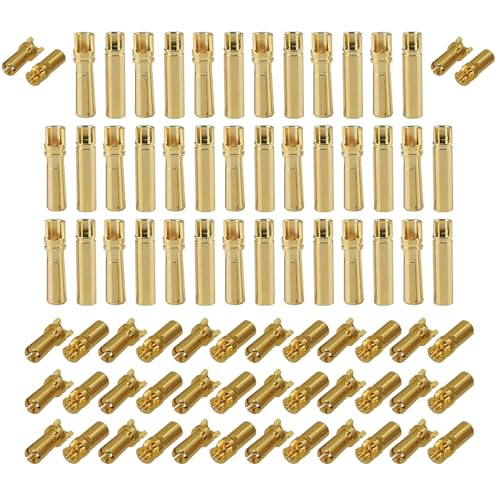 GTIWUNG 80 Stück 4mm 3,5mm Vergoldete Bananenstecker Motor Elektronische Weiblich Männlich Stecker, 40Paar RC Brushless Motor ESC vergoldete Bananenstecker Kugelstecker GTIWUNG 80 Stück 4mm 3,5mm Vergoldete Bananenstecker Motor Elektronische Weiblich Männlich Stecker, 40Paar RC Brushless Motor ESC vergoldete Bananenstecker Kugelstecker von GTIWUNG