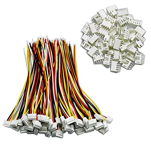 GTIWUNG 50 Paare JST Stecker 4 Polig, JST-PH Steckverbinder, Micro JST 2.0 mm 4-poliger Stecker mit Kabeldraht, Mini JST 2.0 Ph 4 Pin-Verbindungsstecker mit 130 mm Kabel und Buchse GTIWUNG 50 Paare JST Stecker 4 Polig, JST-PH Steckverbinder, Micro JST 2.0 mm 4-poliger Stecker mit Kabeldraht, Mini JST 2.0 Ph 4 Pin-Verbindungsstecker mit 130 mm Kabel und Buchse von GTIWUNG