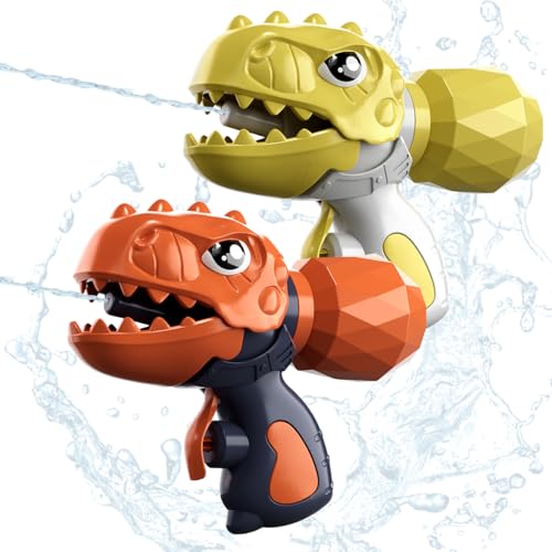 Wasserpistole Kinder, 2 Stück Wasserspritzpistole mit 8-10 M Reichweite, Mini Dinosaurier Spritzpistole Wasser, Wasserpistole Spielzeug für Kinder Sommer Freien Pool Strand Wasserpistole Kinder, 2 Stück Wasserspritzpistole mit 8-10 M Reichweite, Mini Dinosaurier Spritzpistole Wasser, Wasserpistole Spielzeug für Kinder Sommer Freien Pool Strand von GTJEOI
