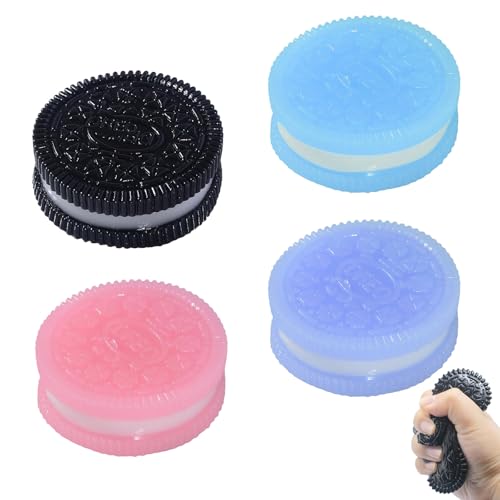 GTNCE 4 Stück Squishy Keks Stressabbau Spielzeug, Ultraweiches Squeeze Toy, Taba Squishy, Anti Stress Spielzeug, Lustiges Dekompressions-Entlüftungsspielzeug für Erwachsene und Kinder (4 Farben) von GTNCE