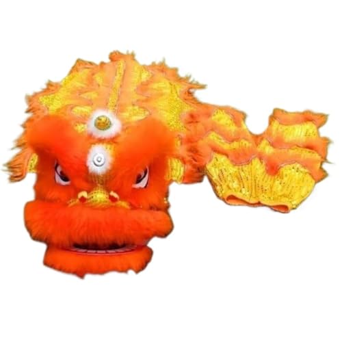 GTOULHH Löwen- und Drachentanz 8 Zoll Löwentanz-Set Aus Seide, Drachentanz Für Traditionelle Festival-Löwentanz-Kostüm-Aufführung Chinesisches Kostüm für Festivalauftritte(A) von GTOULHH