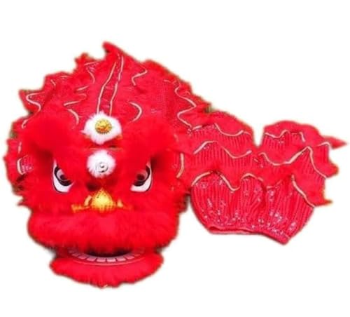 GTOULHH Löwen- und Drachentanz 8 Zoll Löwentanz-Set Aus Seide, Drachentanz Für Traditionelle Festival-Löwentanz-Kostüm-Aufführung Chinesisches Kostüm für Festivalauftritte(F) von GTOULHH