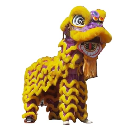 Löwen- und Drachentanz Chinesisches Löwentanzkostüm Aus Künstlicher Wolle, Löwentanz, Drachentanz Für Partys Im Freien, Halloween, Weihnachtsmaskottchen Chinesisches Kostüm für Festivalauftritte(A) von GTOULHH