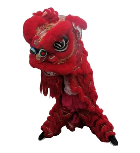 Löwen- und Drachentanz Chinesisches Löwentanzkostüm Aus Künstlicher Wolle, Löwentanz, Drachentanz Für Partys Im Freien, Halloween, Weihnachtsmaskottchen Chinesisches Kostüm für Festivalauftritte(B) von GTOULHH