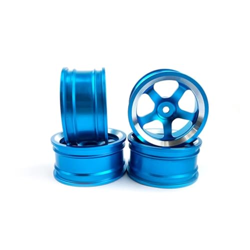 Für MN Für MN86K 4WD G500 4Pcs Metall Hub Fernbedienung Rad Felgen Verfolgt Off Road LKW Fernbedienung Auto Ersatzteile DIY Zubehör RC Zubehör(Blue) von GTVNPOA