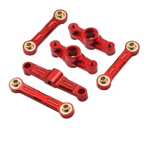 Für Tamiya Für TT-02 Für TT-02D 1/10 RC Drift Autoteile Metallkugellager Kurbellenkung Verbindungssatz Ersatzteile RC Zubehör(Red) von GTVNPOA