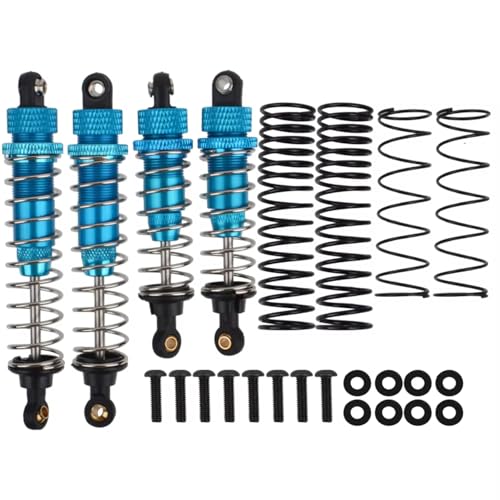 Für Tamiya Für TT-02B DF02 DT02 1/10 RC Öl Schocks Dämpfer Für Buggy Für Chassis Zubehör Upgrade Und Ersatz RC Zubehör(Blue) von GTVNPOA