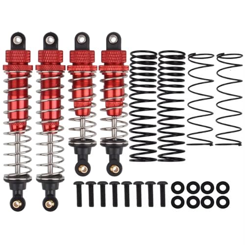 Für Tamiya Für TT-02B DF02 DT02 1/10 RC Öl Schocks Dämpfer Für Buggy Für Chassis Zubehör Upgrade Und Ersatz RC Zubehör(Red) von GTVNPOA