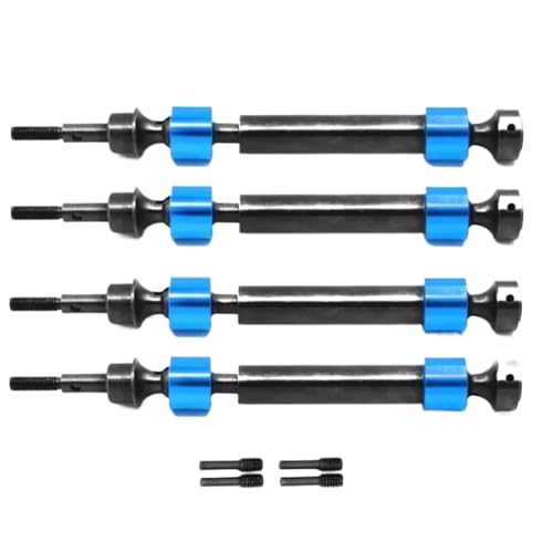 Für Traxxas 1/10 Für Maxx Für E-Maxx Für T-Maxx Metall Keil CVD Antriebswelle 5451X RC Auto Upgrade Teile Zubehör RC Zubehör(Blue,4 pcs) von GTVNPOA