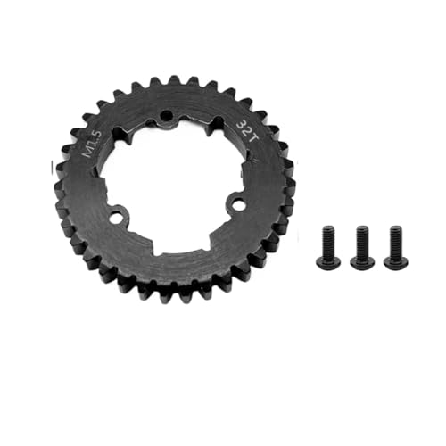 Für Traxxas 1/5 Für X-Maxx 1/6 Für XRT 6447X 6448X 6449X HD Metall M1.5 32T 35T Stirnrad Hauptzahnrad 1,5 Modul RC Auto Upgrade Teile RC Zubehör(32T) von GTVNPOA