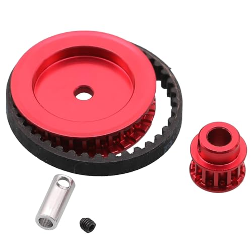 Für Traxxas Für TRX4 Für TRX6 1/10 Riemenantrieb Getriebegetriebe System 12T 30T RC Crawler Auto Upgrade DIY Teile RC Zubehör(Red) von GTVNPOA