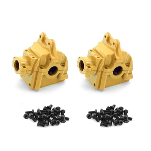 GTVNPOA Für Wltoys Für 144001 144002 144010 124016 124019 Metall Getriebegehäuse Differentialgehäuse Getriebe Geeignete Upgrade-Teile RC Zubehör(Yellow,2pcs) von GTVNPOA