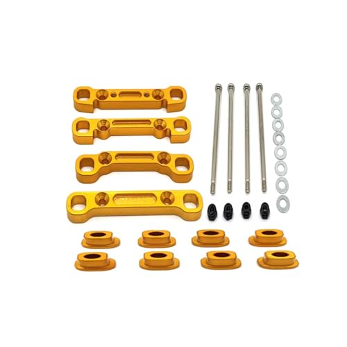 GTVNPOA Für 104001 104002 104072 1/10 Metall Vorne Und Hinten Für Schwingarm Getriebebefestigung RC Autoteile Und Zubehör Upgrades Ersatzverwendung RC Zubehör(Yellow) von GTVNPOA