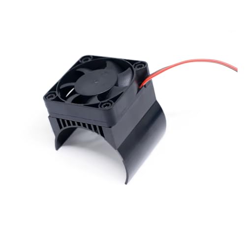 GTVNPOA Für Absima Für CR 1,8 Für Yucatan Für Yikong Für YK4082 Für YK4083 1/8 42mm Motor Lüfter Kühlkörper RC Crawler Auto Upgrade Teile RC Zubehör(Black) von GTVNPOA