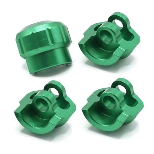 GTVNPOA Für Arrma 1/7 1/8 4 Stücke Metall Schock Kappe Beschützer Stoßdämpfer Schutz Abdeckung AR330492 RC Auto Upgrade Teile Zubehör RC Zubehör(Green) von GTVNPOA