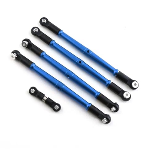 GTVNPOA Für Arrma Für Kraton Für Outcast Für Notorious 1/8 5 Stücke Metall Vorne Und Hinten Link Stange Spurstange Zugstange Servo Stange Upgrade Teile RC Zubehör(Blue) von GTVNPOA