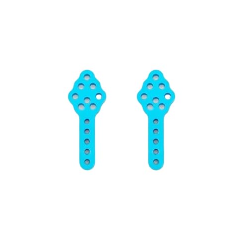 GTVNPOA Für Axial Für SCX10 90046 D90 D110 2 Pcs Metall Stoßdämpfer Halterung Einstellbare Höhe Winkel Halterung RC Auto Teile RC Zubehör(Blue) von GTVNPOA