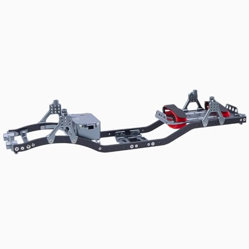 GTVNPOA Für Axial Für SCX10 II 90046 D90 1/10 RC Crawler Auto 275/313/324mm Radstand Carbon Faser Für Chassis Träger Rahmen Upgrade Teile RC Zubehör(Titanium) von GTVNPOA
