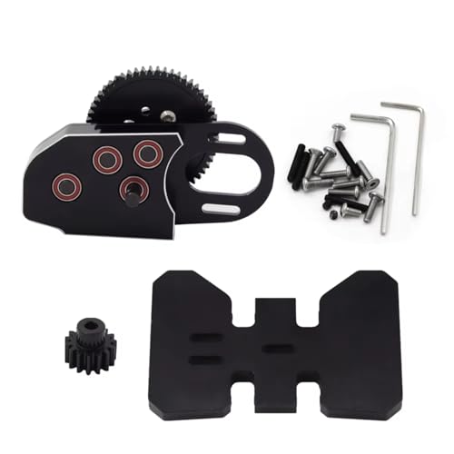 GTVNPOA Für Axial Für SCX10 II III Für Capra Für TRX4 Für LCG 1/10 RC Crawler 2Low Gearbox Mittleres Getriebe Mit Overdrive Getriebe Upgrade Teile RC Zubehör(Black) von GTVNPOA