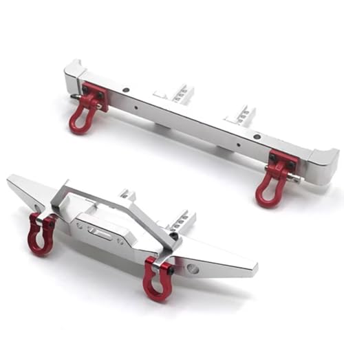 GTVNPOA Für HBx ZP1001 ZP1002 ZP1003 ZP1004 ZP1005 ZP1008 ZP1010 1/10 Metall Vordere Und Hintere Stoßstange RC Auto Teile Und Zubehör Upgrades Ersatz RC Zubehör(Silver) von GTVNPOA