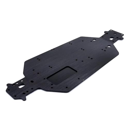 GTVNPOA Für HSP Für 94107 94170 94118 94111 1/10 Aluminium Legierung Metall Für Chassis Upgrade Teile Off Road Für Monster Truck RC Zubehör(Black) von GTVNPOA