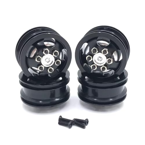 GTVNPOA Für HengLong Für FeiYu Für JJRC Für WPL C14 C24 B14 B16 B24 B36 Metallradnabe RC Autoteile Und Zubehör Upgrades Ersatzverwendung RC Zubehör(Black) von GTVNPOA
