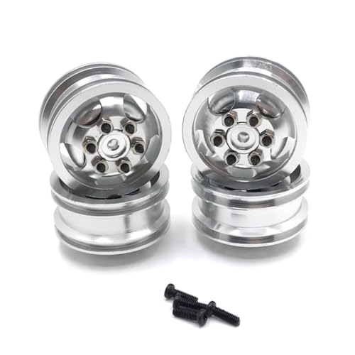 GTVNPOA Für HengLong Für FeiYu Für JJRC Für WPL C14 C24 B14 B16 B24 B36 Metallradnabe RC Autoteile Und Zubehör Upgrades Ersatzverwendung RC Zubehör(Silver) von GTVNPOA