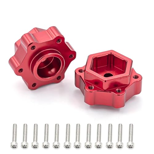 GTVNPOA Für Losi Für LMT 1/8 Metall Hex Adapter Konverter 5mm RC Auto Kettenfahrzeuge Teile Und Zubehör Upgrades Ersatz Und Verwendung RC Zubehör(Red) von GTVNPOA