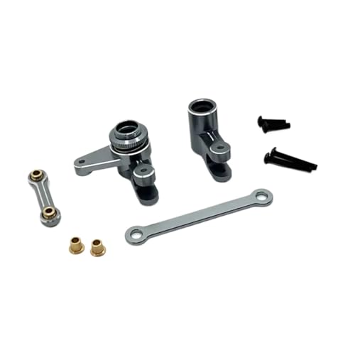 GTVNPOA Für MJX 10208 1/10 Metalllenkgruppe Lenkbaugruppe RC Auto Upgrade Teile Zubehör Fernbedienung Auto Ersatzteile RC Zubehör(Gray) von GTVNPOA