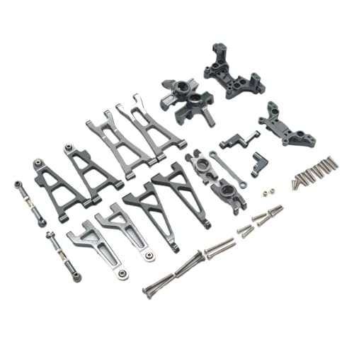 GTVNPOA Für MJX Für Hyper Go 16208/9/10 H16V3 16BM 1/16 Rc Auto Metallteile Zubehör Lenkbecher F/RU/L Arm Hinterrad Für Sitz Etc RC Zubehör(Titanium) von GTVNPOA