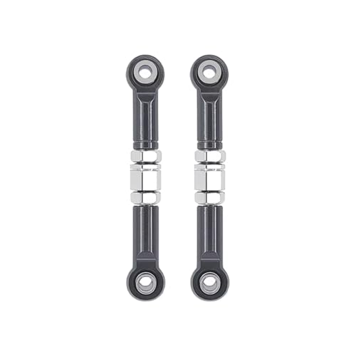 GTVNPOA Für MJX H16 16207 16208 16209 16210 1/16 2 Pcs Front Steering Rod Metall Steering Link Fernbedienung Auto Teile Zubehör RC Zubehör(Gray) von GTVNPOA