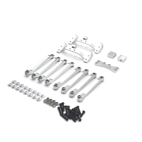 GTVNPOA Für MN D90 D91 D96 Für MN98 99S 1/12 Metall Fest Spurstange Hinterachse Servo Halterung RC Auto Teile Und Zubehör Upgrade Ersatz Verwenden RC Zubehör(Silver) von GTVNPOA